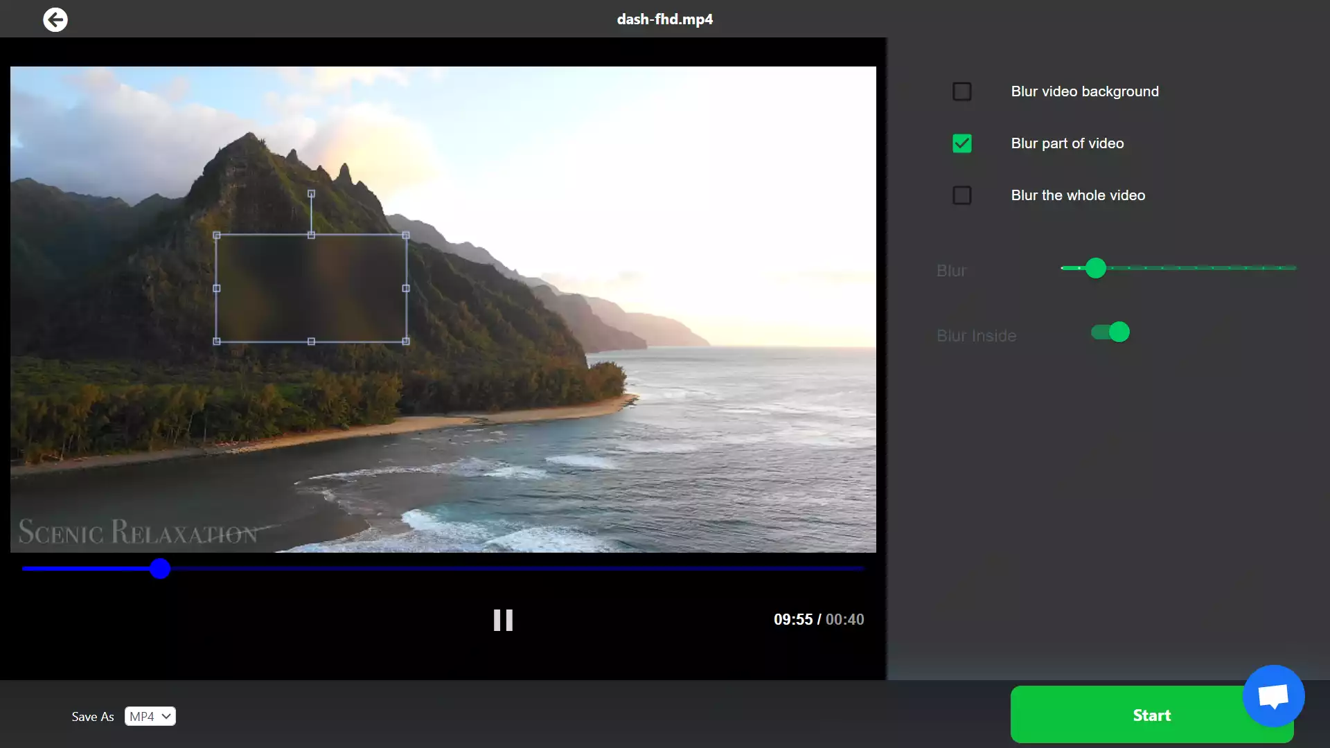 Blur Part of Video in 1 Click on Ai4video.co